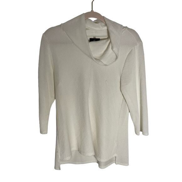 Off White W5 Women's Large Turtleneck Sweater Old Money Quiet Luxury Preppy - Picture 1 of 4